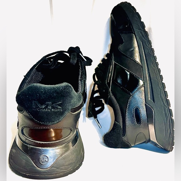 NWOT| MICHAEL KORS TRAINER MILES SUEDE AND SCUBA | BLK - Picture 8 of 13